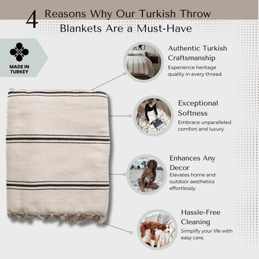 Sophie Cotton Turkish Throw Blanket