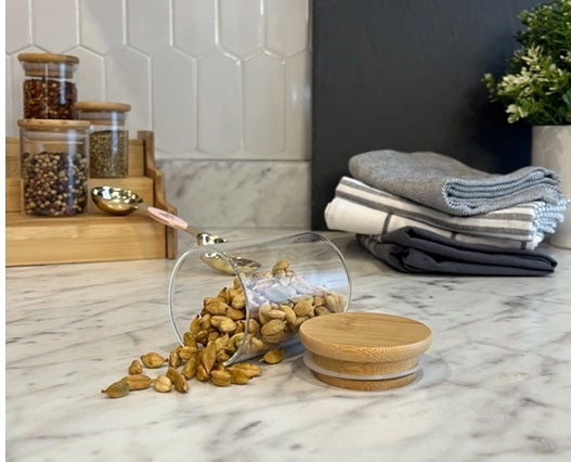 Glass Spice Jar with Bamboo Lid