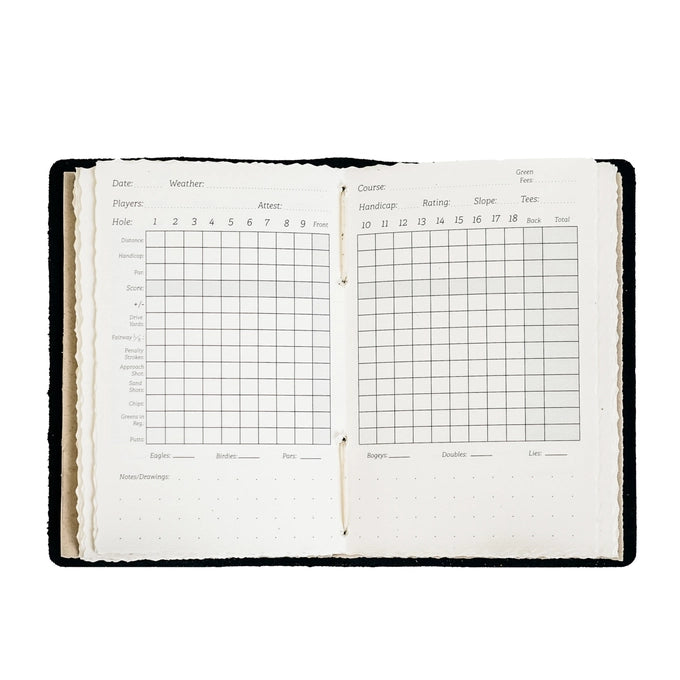 Leather Golf Log with Pocket