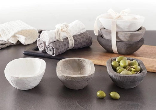 Paulownia Wood Snack Bowls