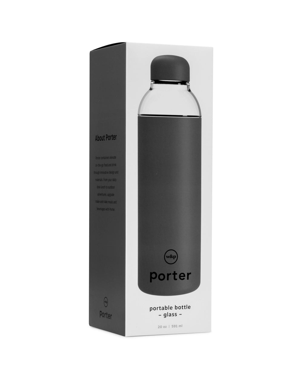 Black Glass Water Bottle