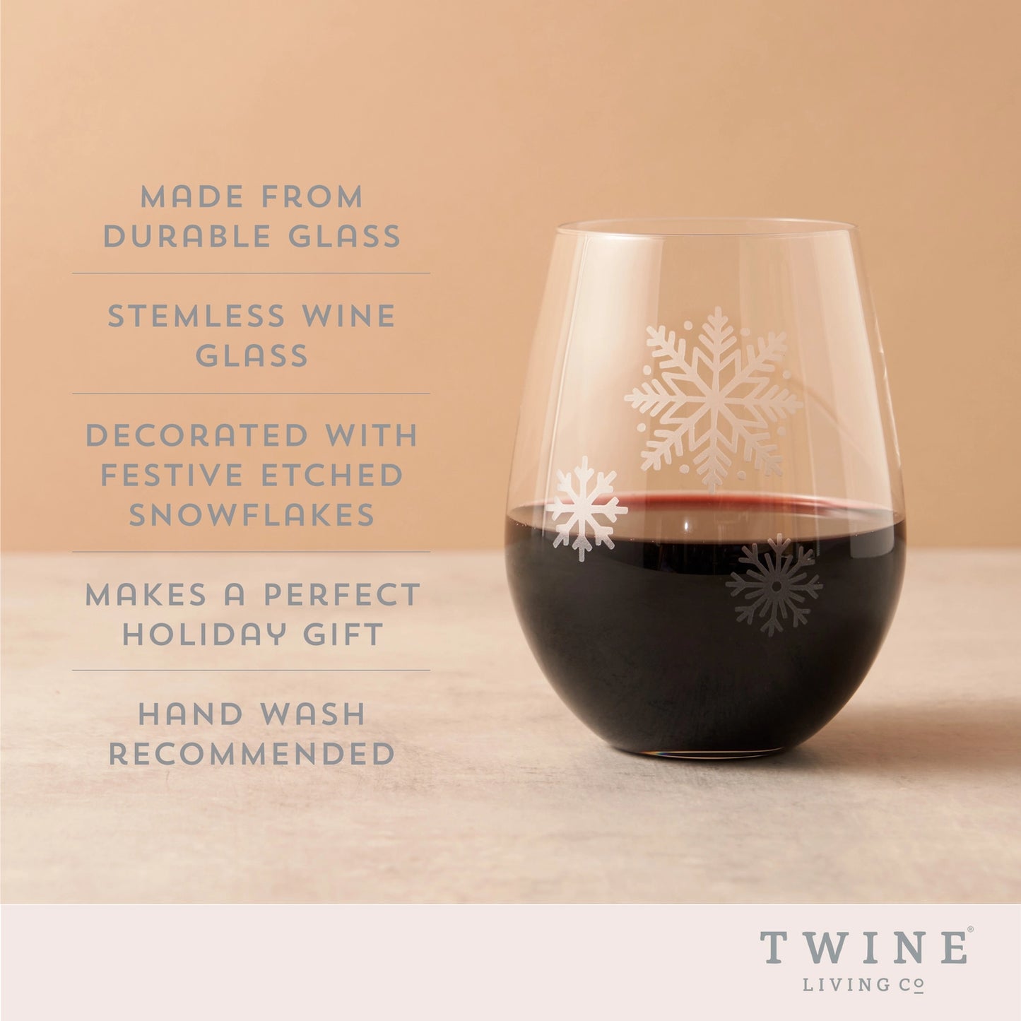 Snowflake Pattern Wine Glasses