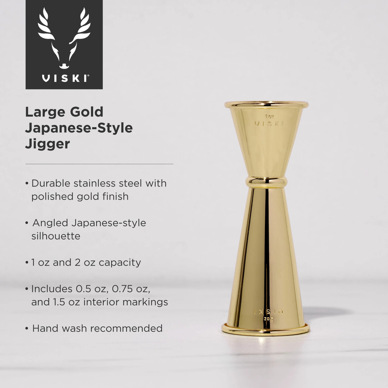 Gold Plated Japanese Style Makoto Jigger