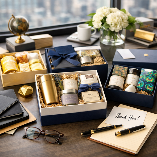 Corporate gift boxes from Bird & Trove for client appreciation and employee gifts.