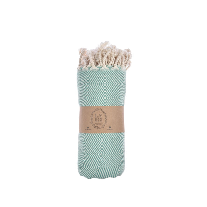 Asia Cotton Throw Blanket - Green