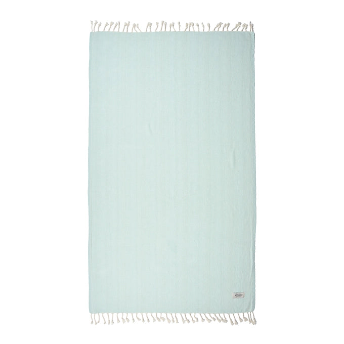 Asia Cotton Throw Blanket - Aqua