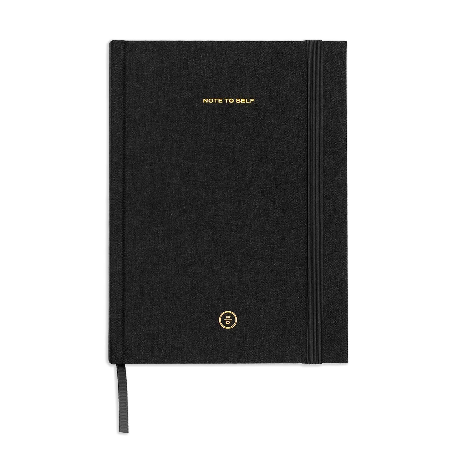 "Note To Self" Black Linen Journal