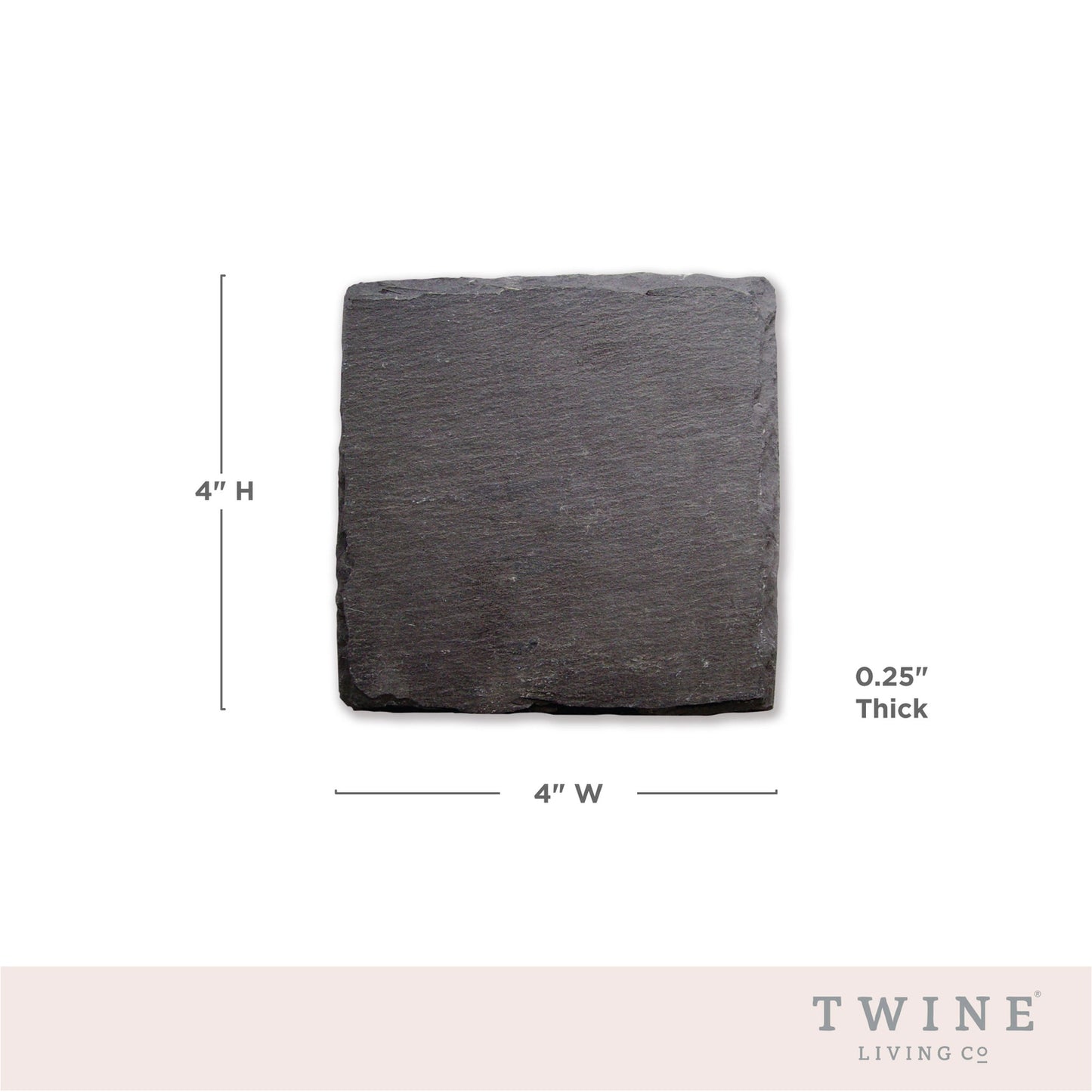 Black Slate Square Coasters