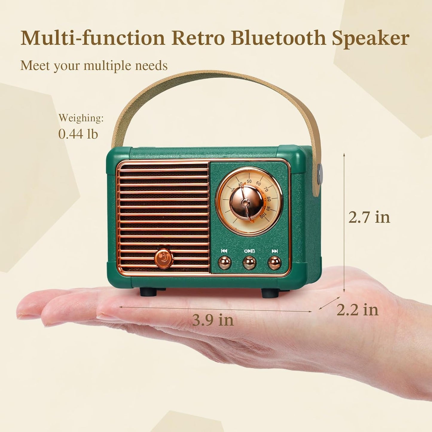 Black Vintage Bluetooth Speaker