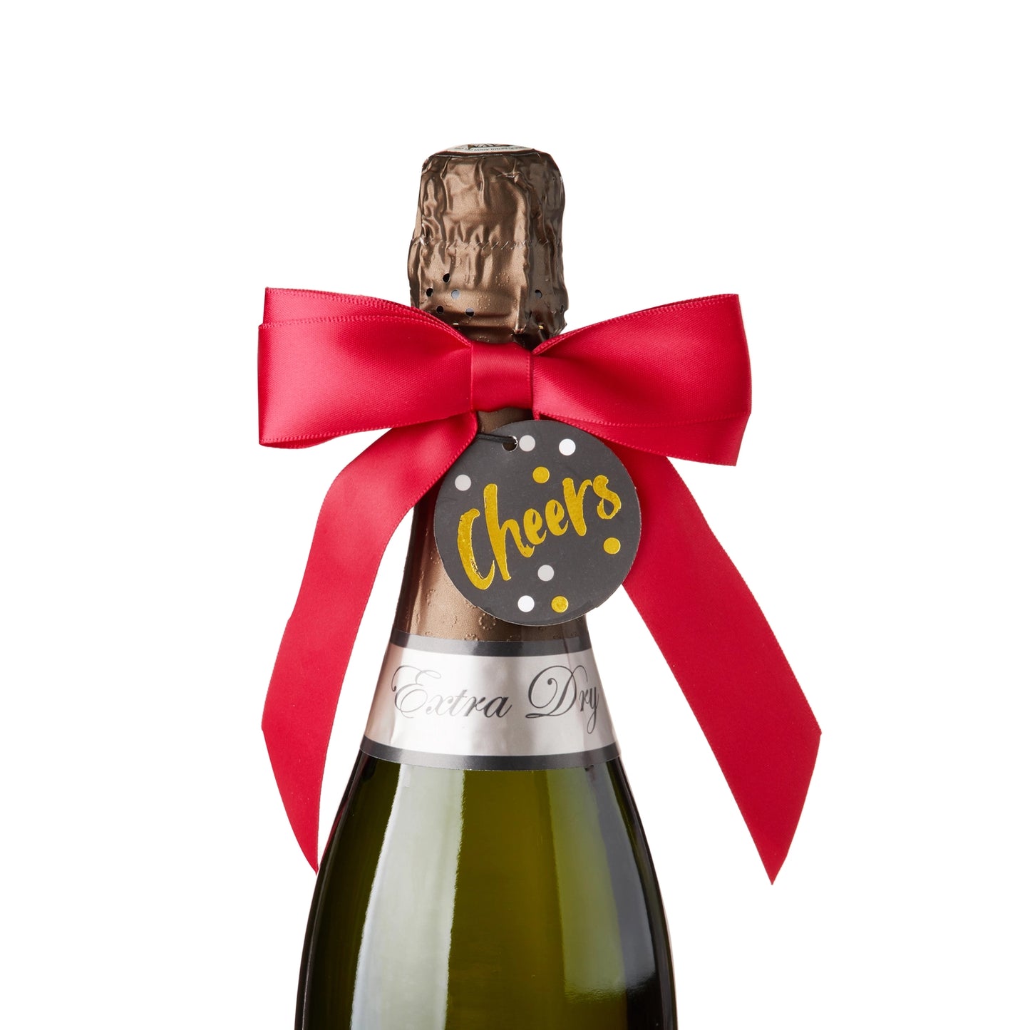 Red Bottle Bow & Gift Tag