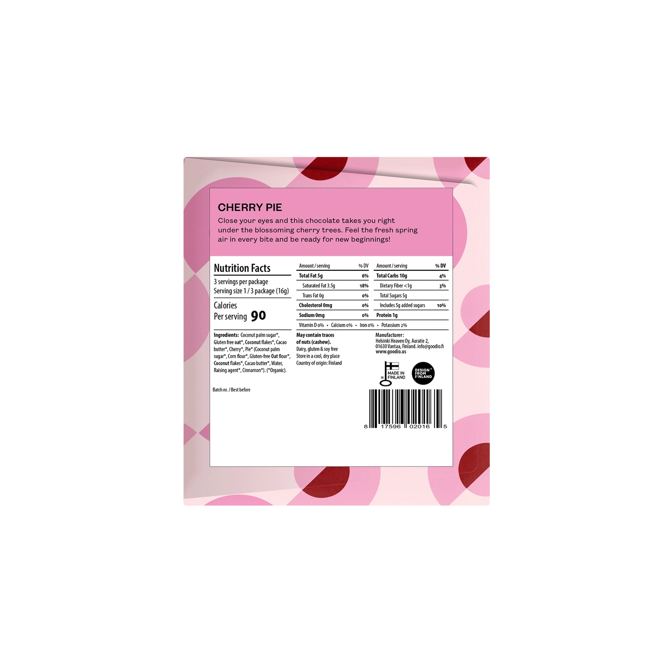 Cherry Pie White Chocolate Bar