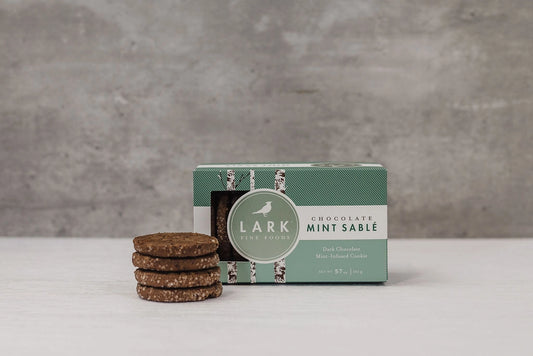 Dark Chocolate Mint Sable Cookies