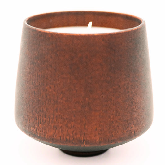 Dark Wooden Jar Soy Candle - Balsam + Cedar