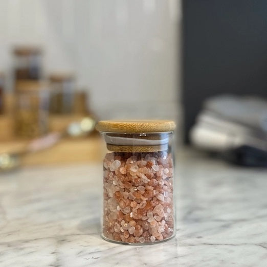 Glass Spice Jar with Bamboo Lid