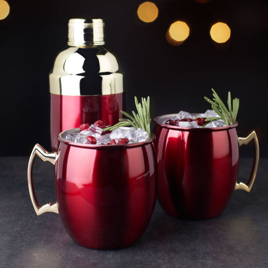 Red Mule Mugs & Cocktail Shaker Set