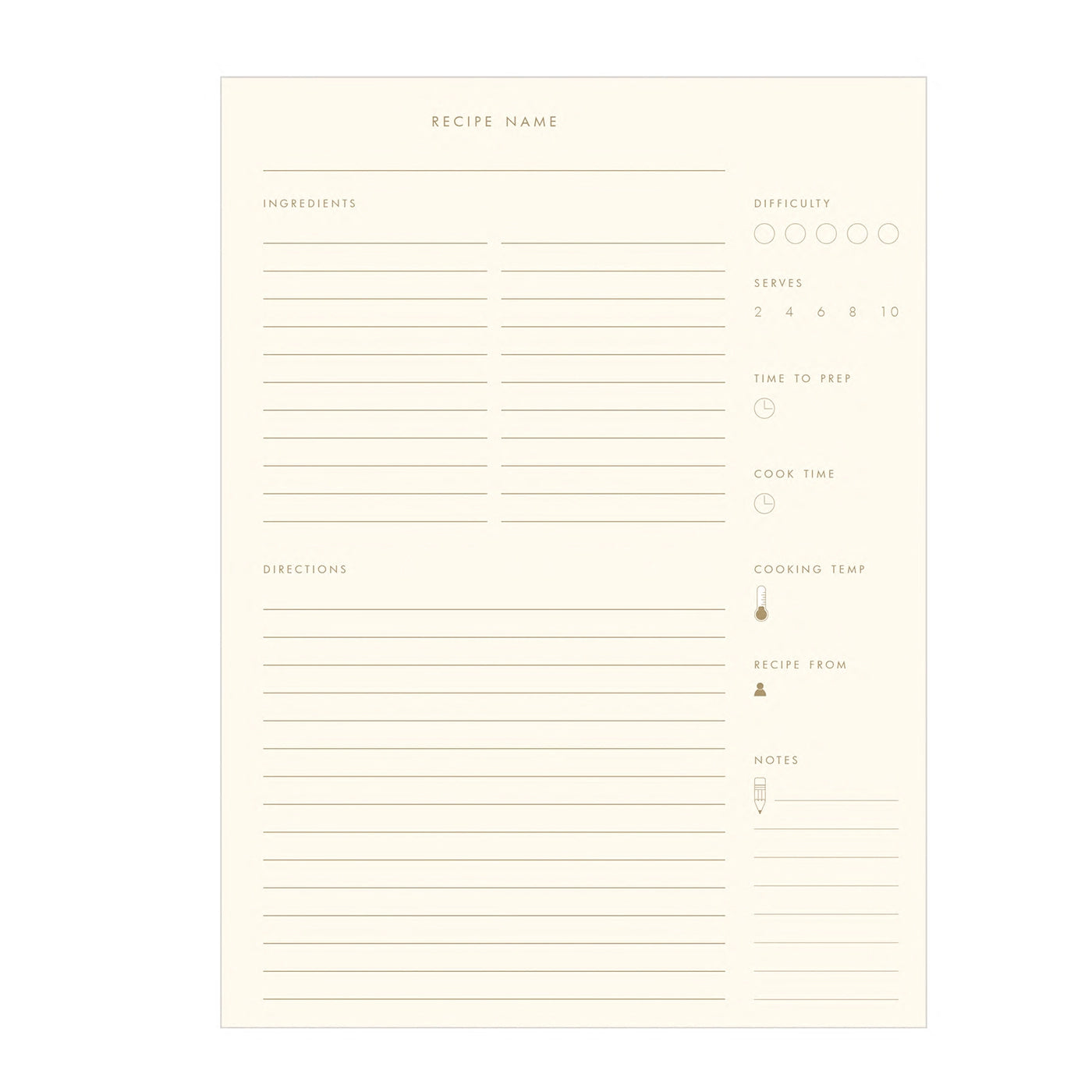 Black Retro Recipe Book