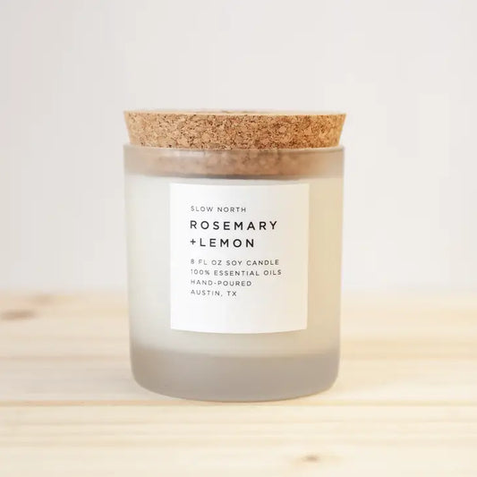 Rosemary + Lemon Frosted Candle