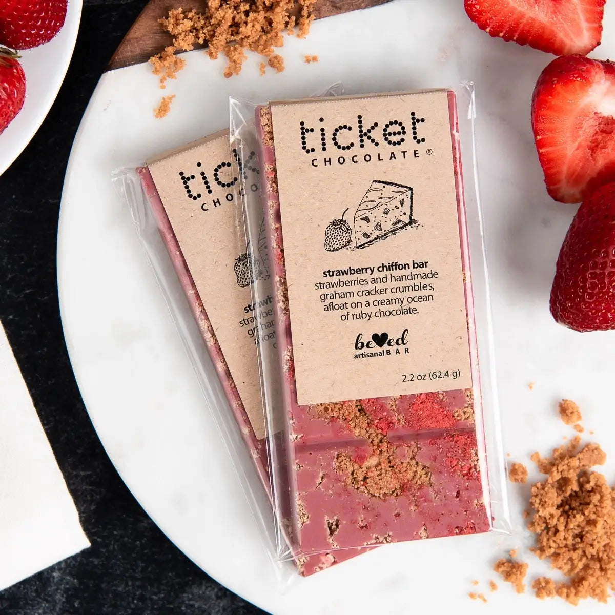Strawberry Chiffon Chocolate Bar