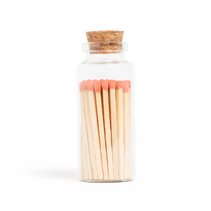 Tangerine Matches in Medium Corked Vial