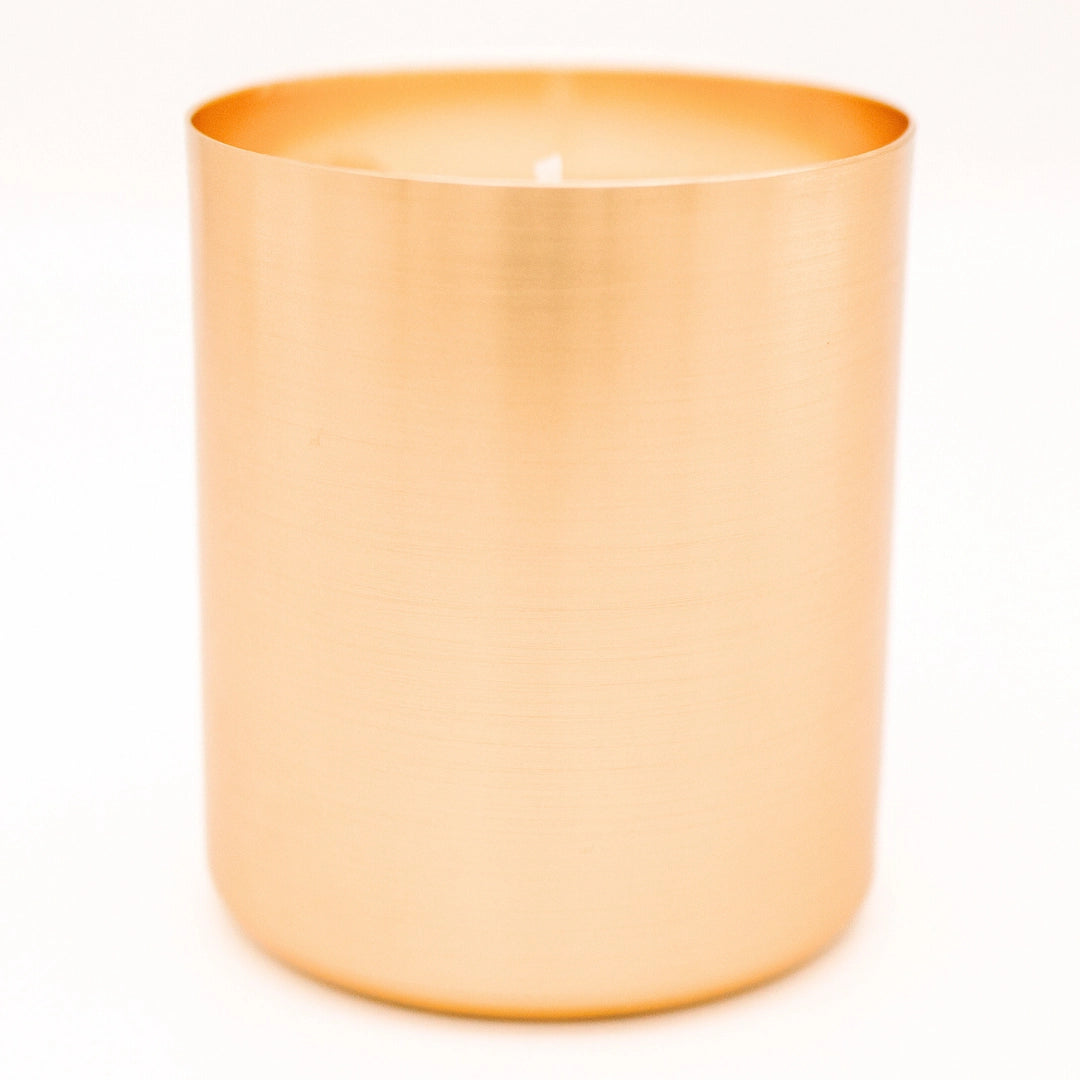 Gold Metal Tumbler Soy Candle - Pumpkin Spice