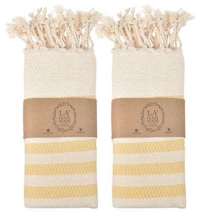 Yellow Turkish Cotton Kitchen/Hand Towel