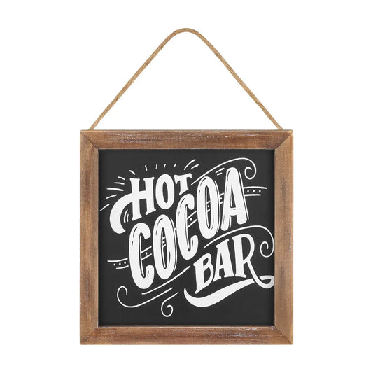 Hot Cocoa Bar Wood Ornament