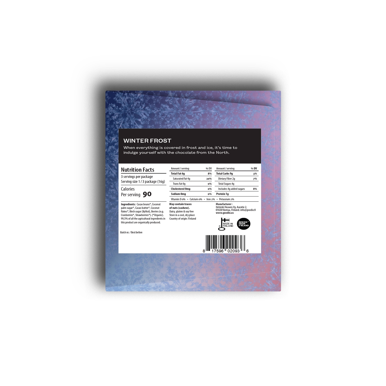 Winter Frost Chocolate Bar